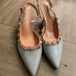 Valentino slip on rock stud heels